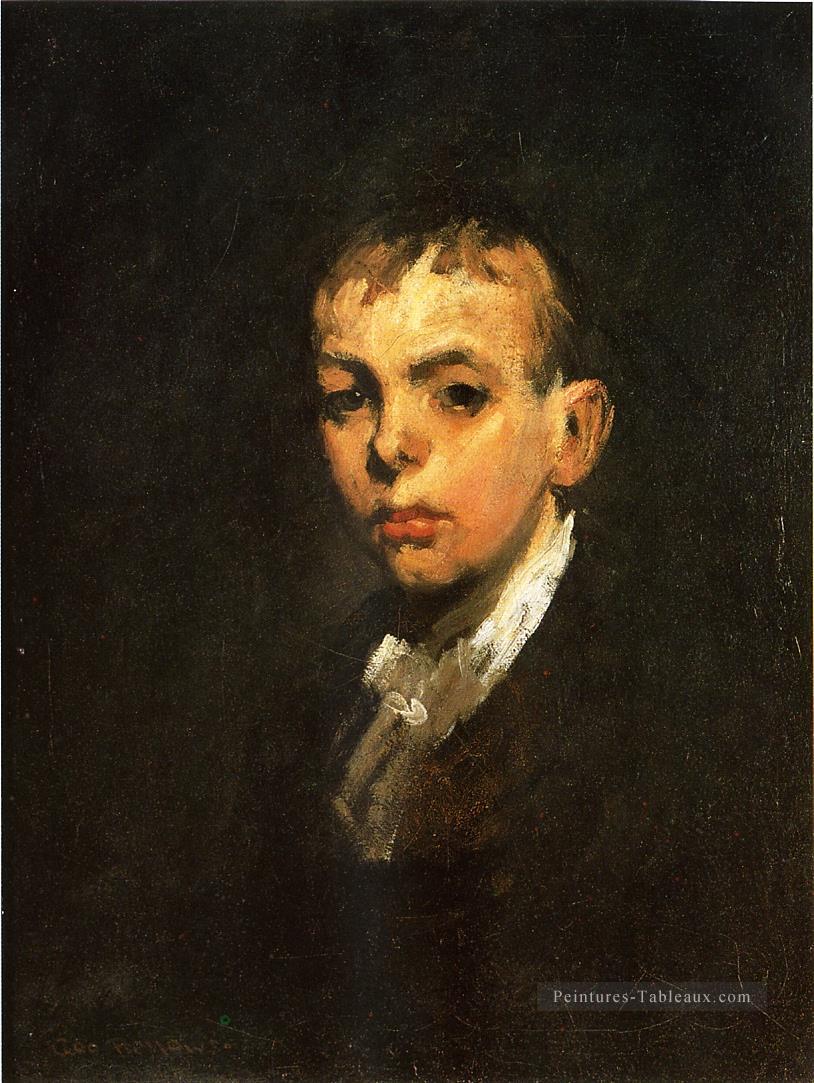 Tête d’un garçon alias Garçon gris Réaliste Ashcan école George Wesley Bellows Peintures à l'huile